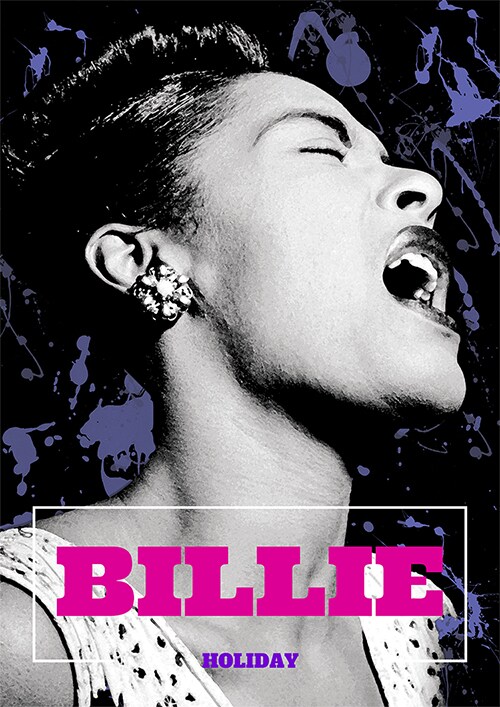 Billie Holiday Poster Lady Day Art Print, 18&#x22;x24&#x22; Unframed