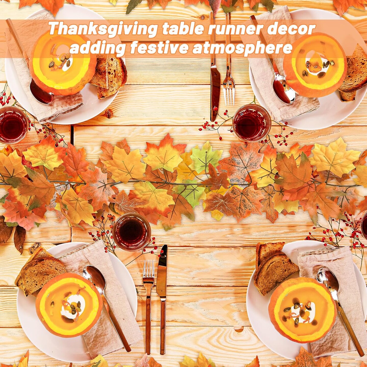 Mantle, Fall Decorations for Home, Fall Leaves Garland, Thanksgiving Garland for Thanksgiving Decorations Indoor, Autumn Garland for Autumn Decor Outdoor