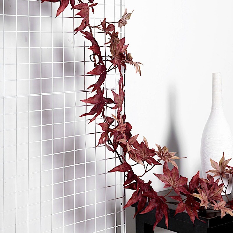 70&#x22; ARTIFICIAL Fall Maple LEAF GARLAND Faux Autumn Foliage Party Decorations