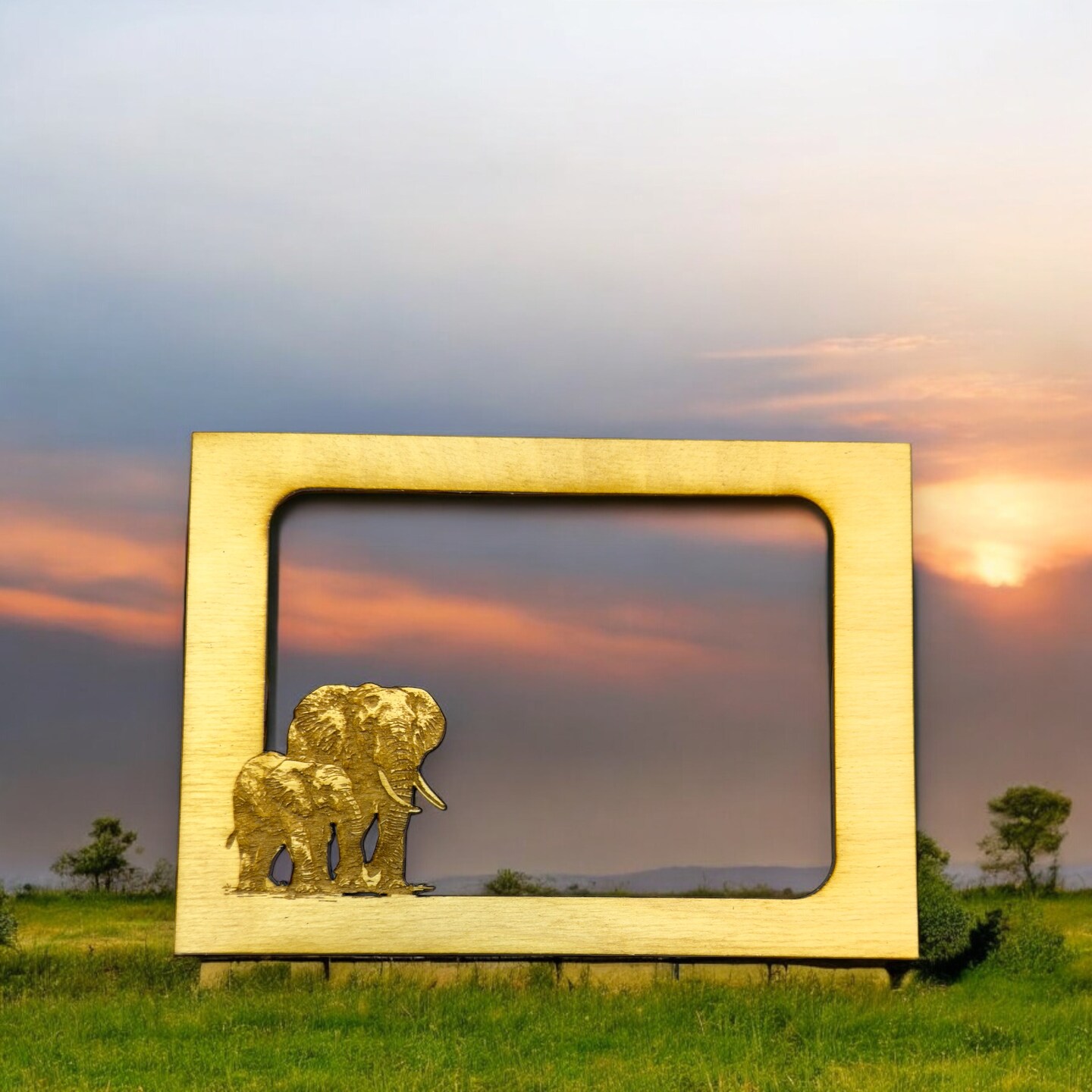 Elephant Photo frame insert (FRAME NOT INCLUDED)