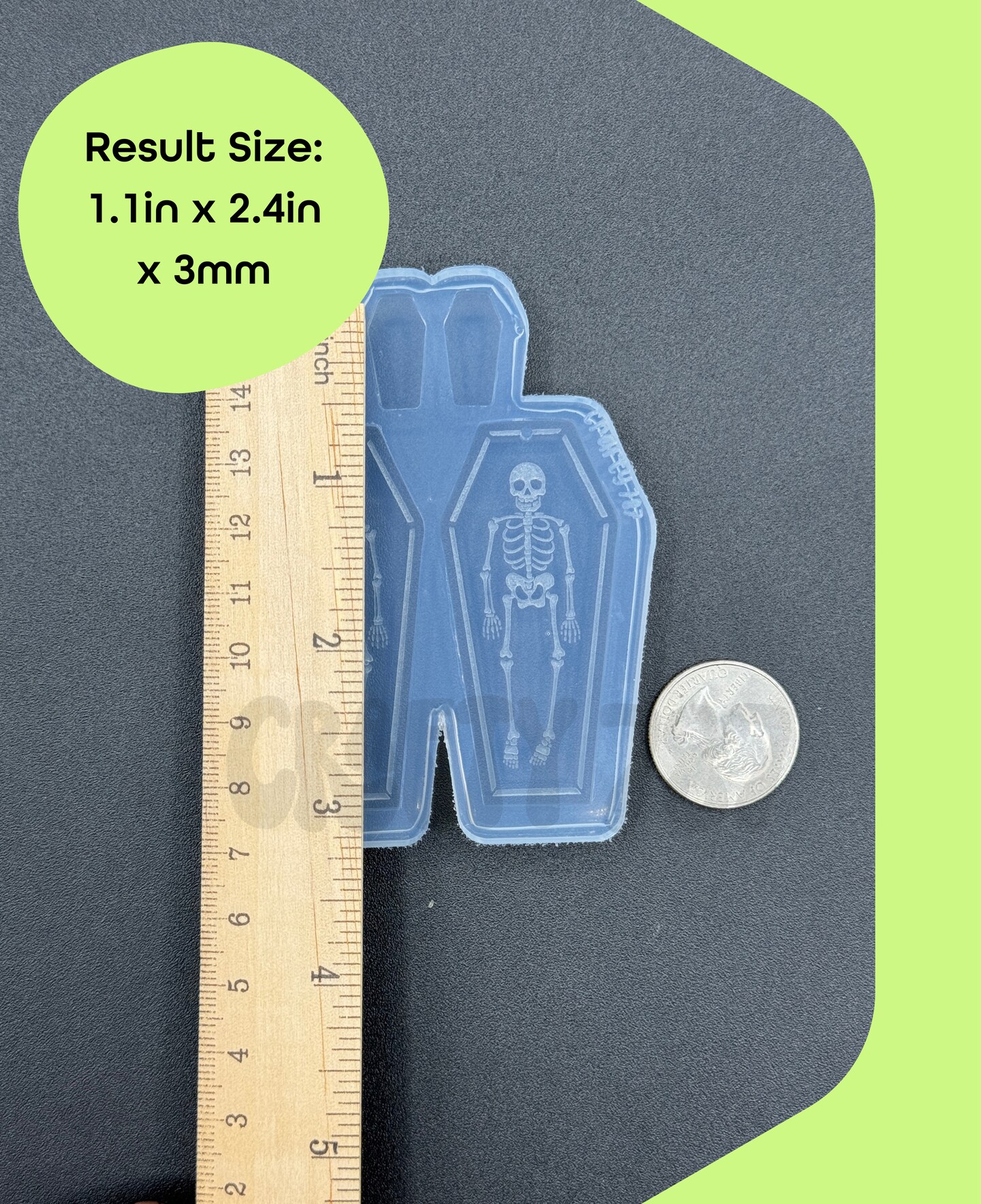 Halloween Coffin Dangle Earring Silicone Mold(d5)