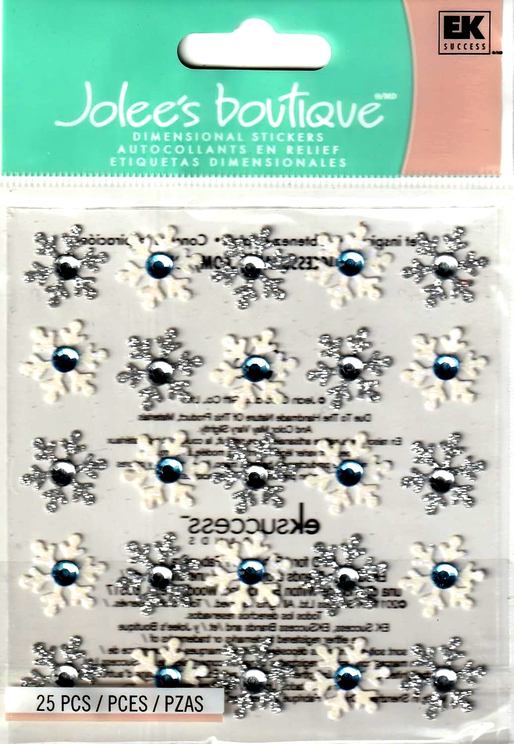 Jolee&#x27;s Boutique Snowflake Repeats Dimensional Stickers