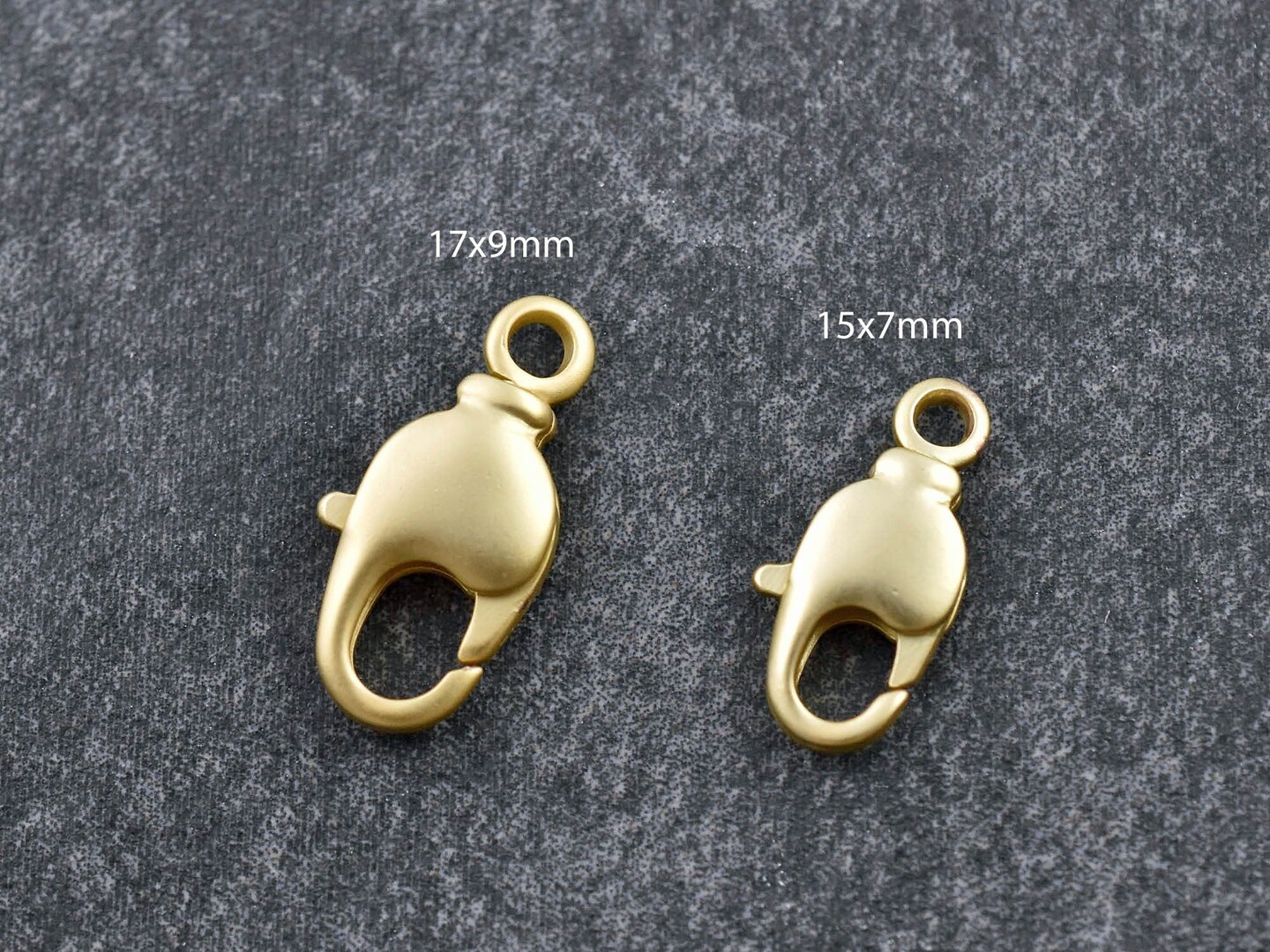 Long Lasting Matte Gold Swivel Lobster Clasps -- Choose Your Size