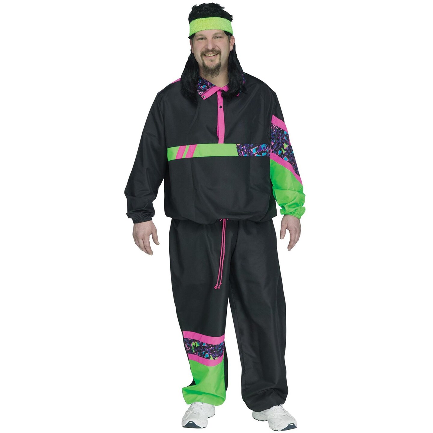 Fun World 80s Male Track Suit Adult Costume Plus Size