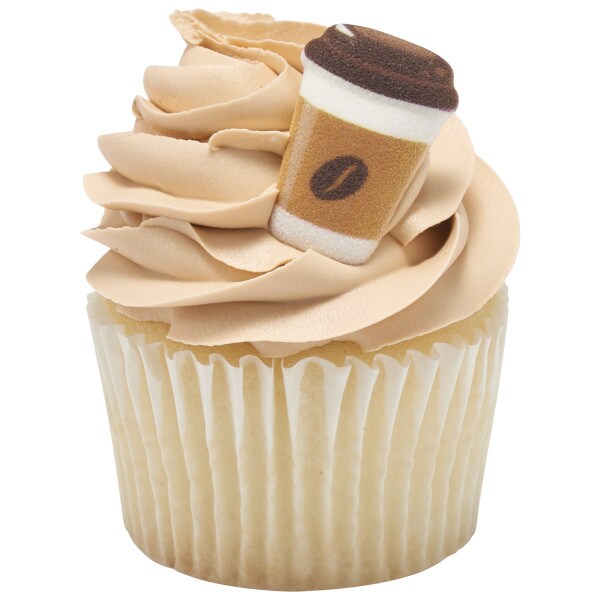Mocha Coffee Icon Dec-Ons&#xAE; Decorations 12ct