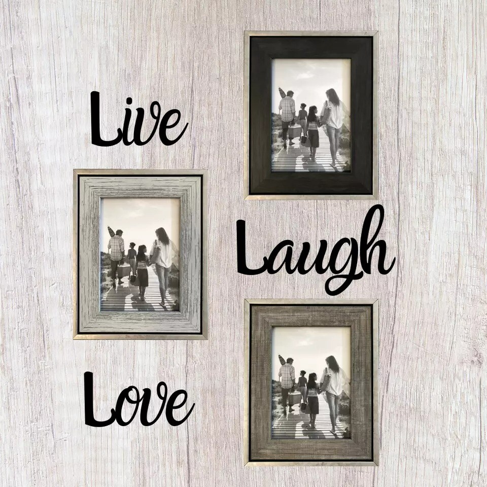4x6 Rustic Picture Frame (3-Pack) - Distressed Industrial - 4x6&#x22; Photo