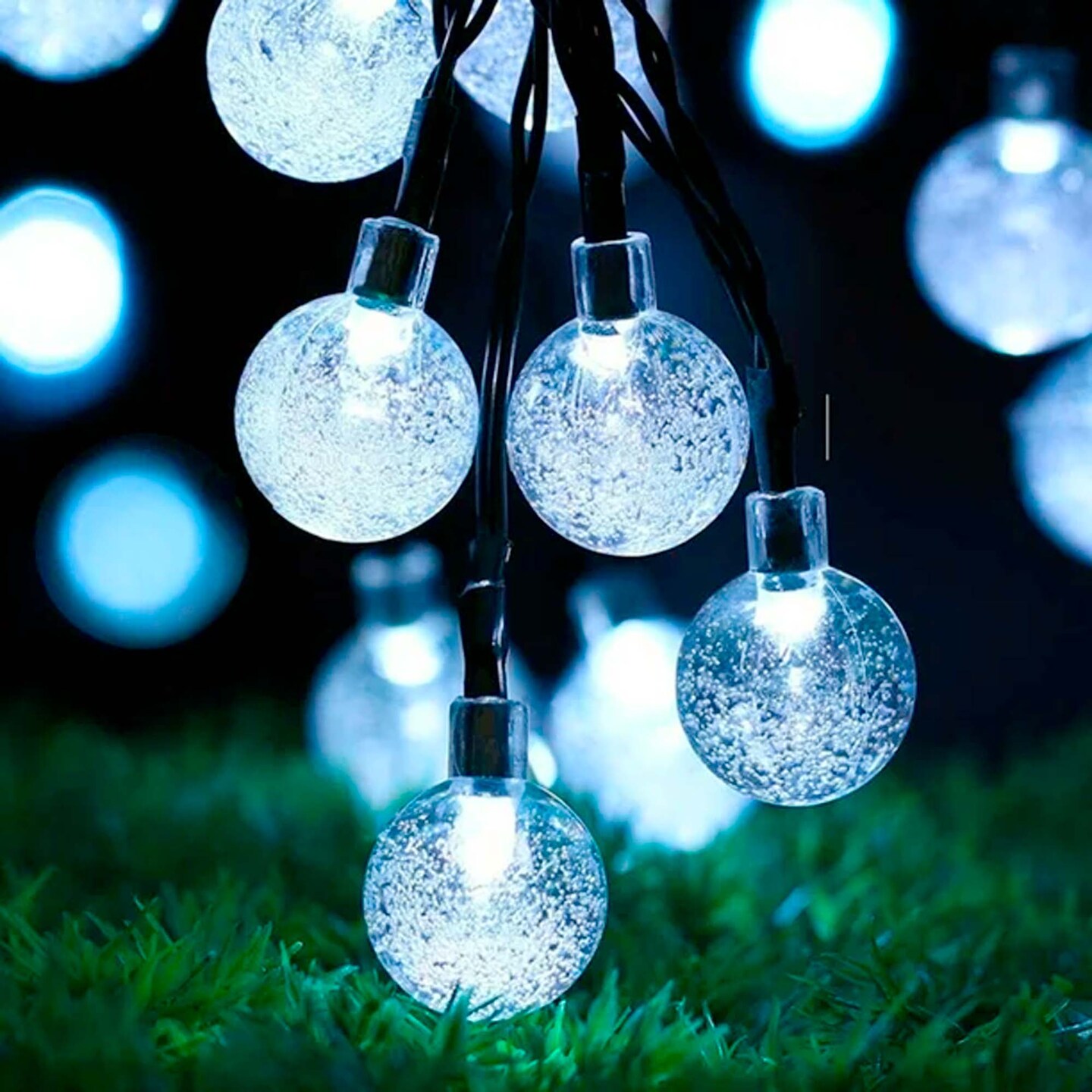 30 LED Solar Bubble String Lights