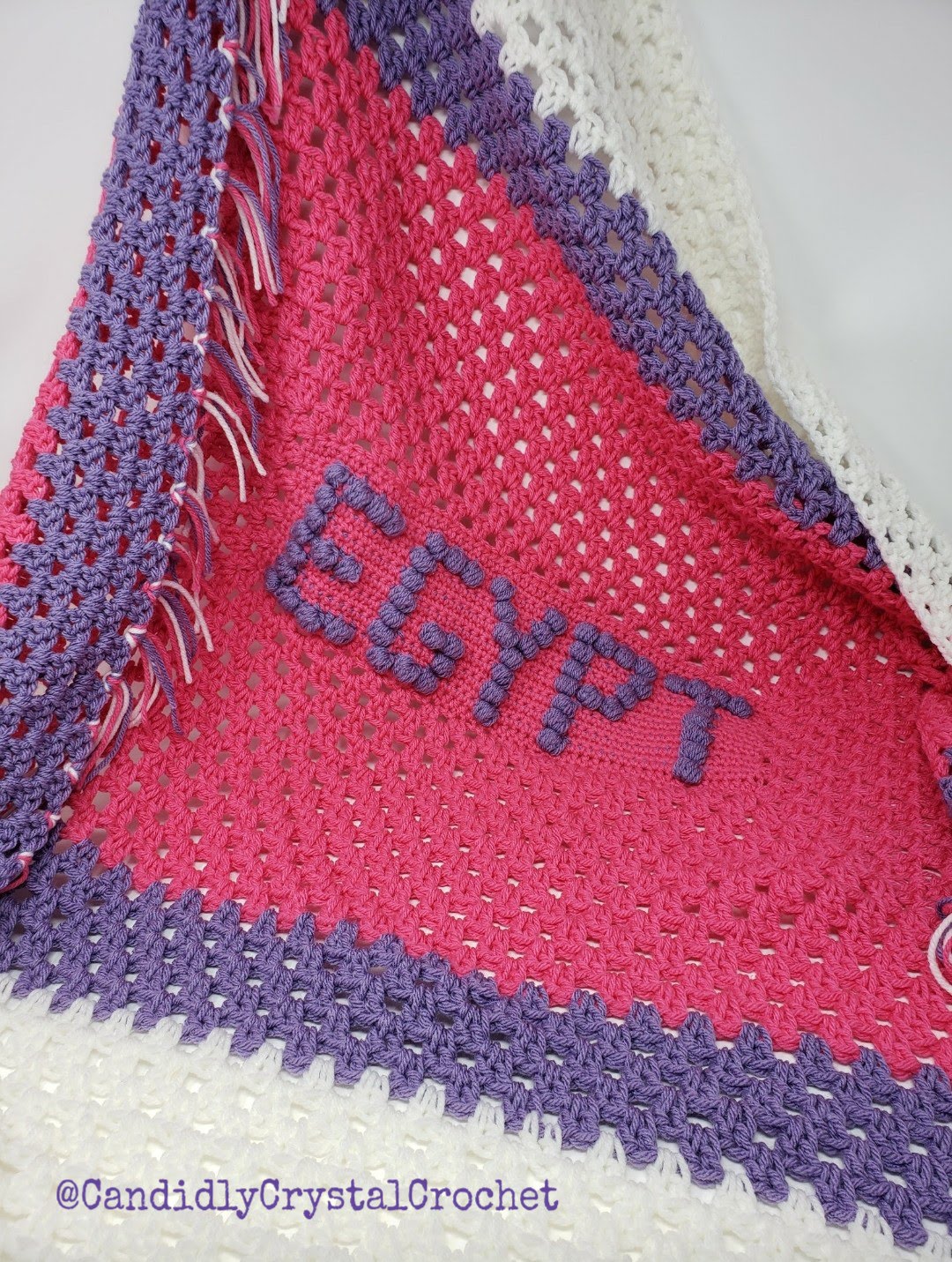 Handmade Crochet Baby Blanket with Personalized Name MakerPlace