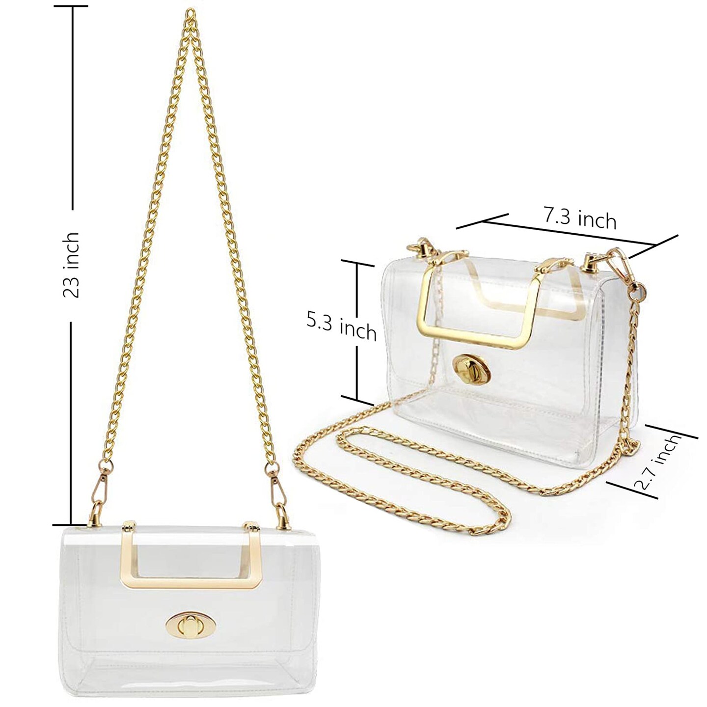 Clear Purse Stadium Approved for Women Small Clear Crossbody Bag Fashion Cute See Through Clutch Mini Shoulder Bag Michaels