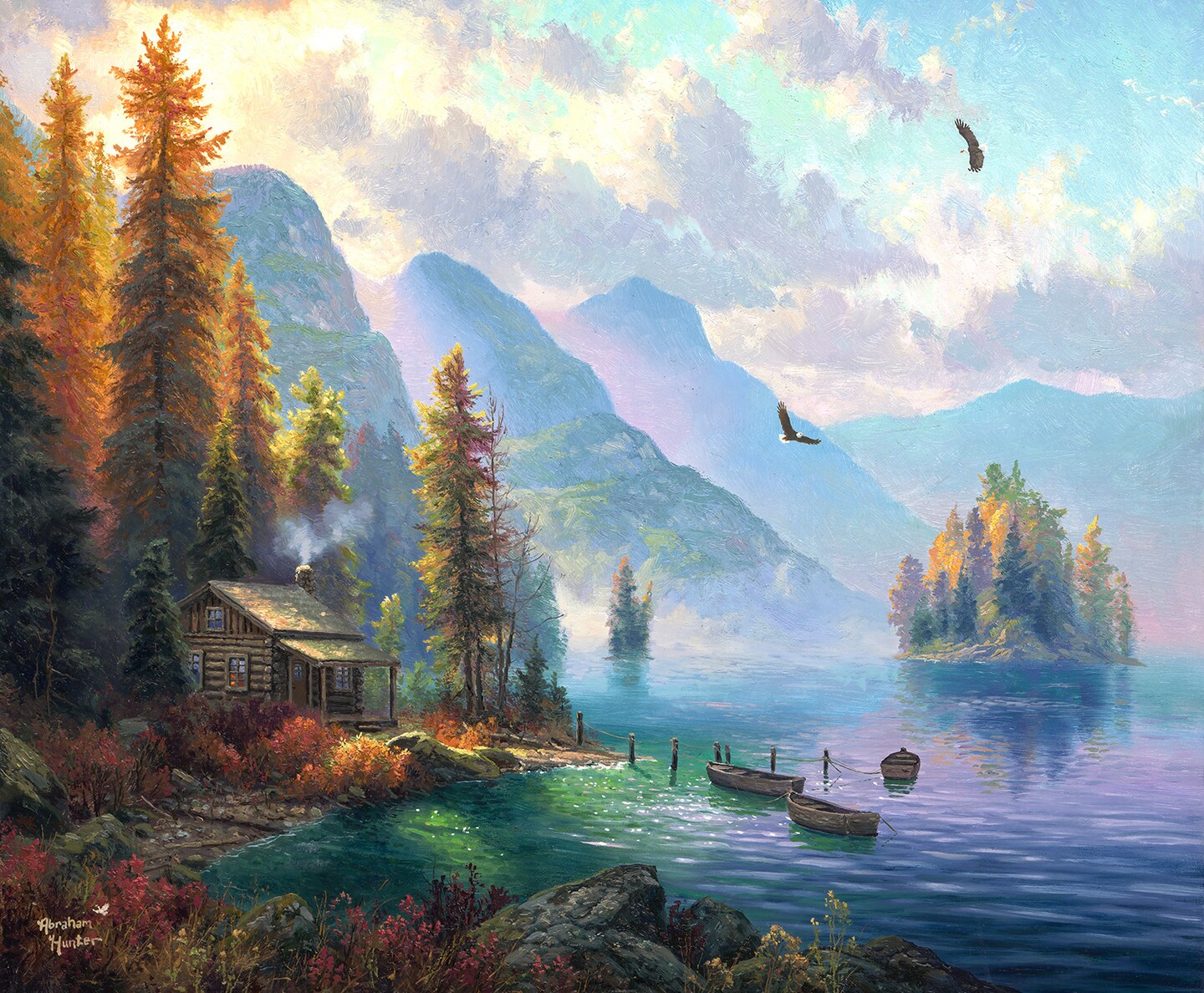 Sunsout Eagle Lake Landing 1000 pc   Jigsaw Puzzle 69402