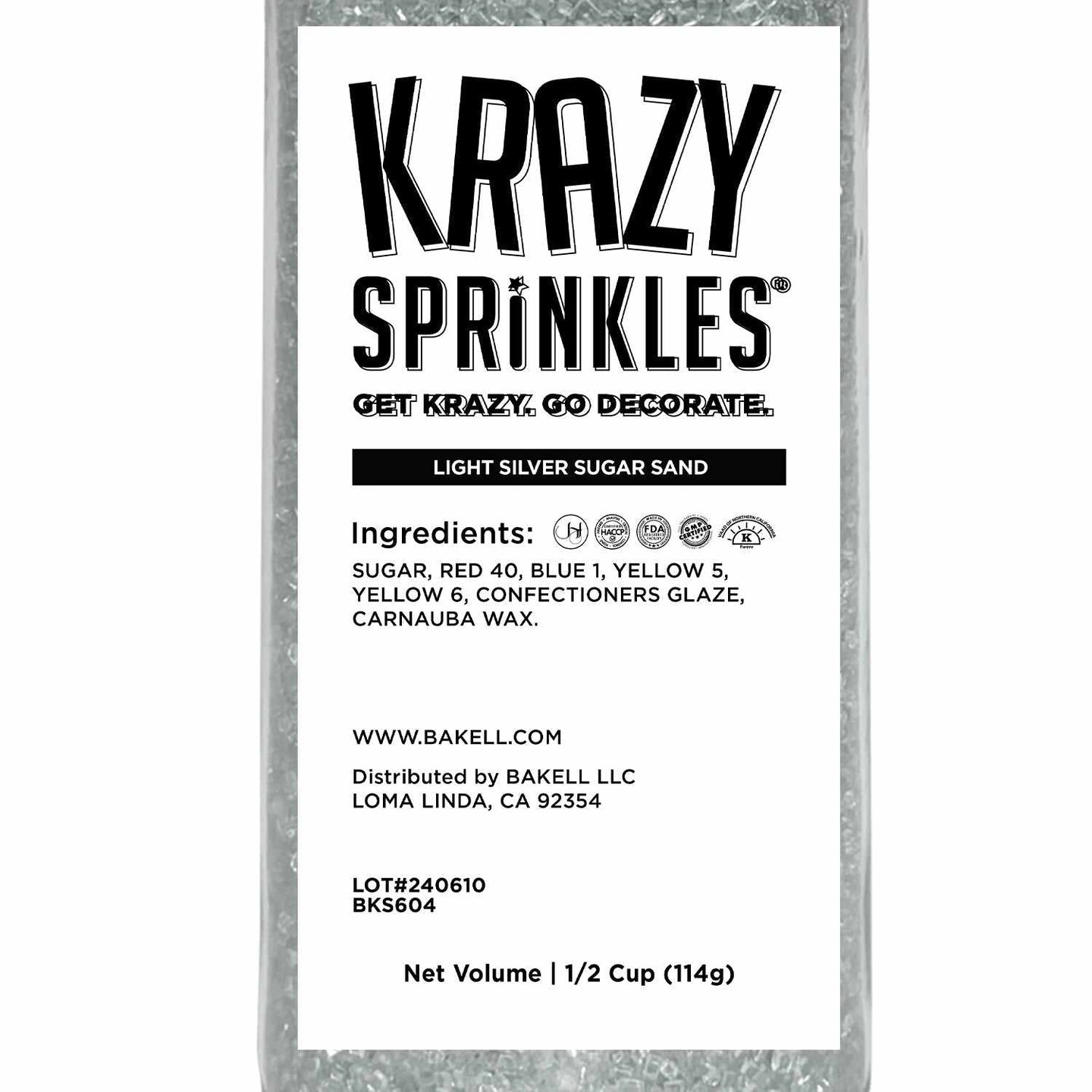 Light Silver Sugar Sand Sprinkles