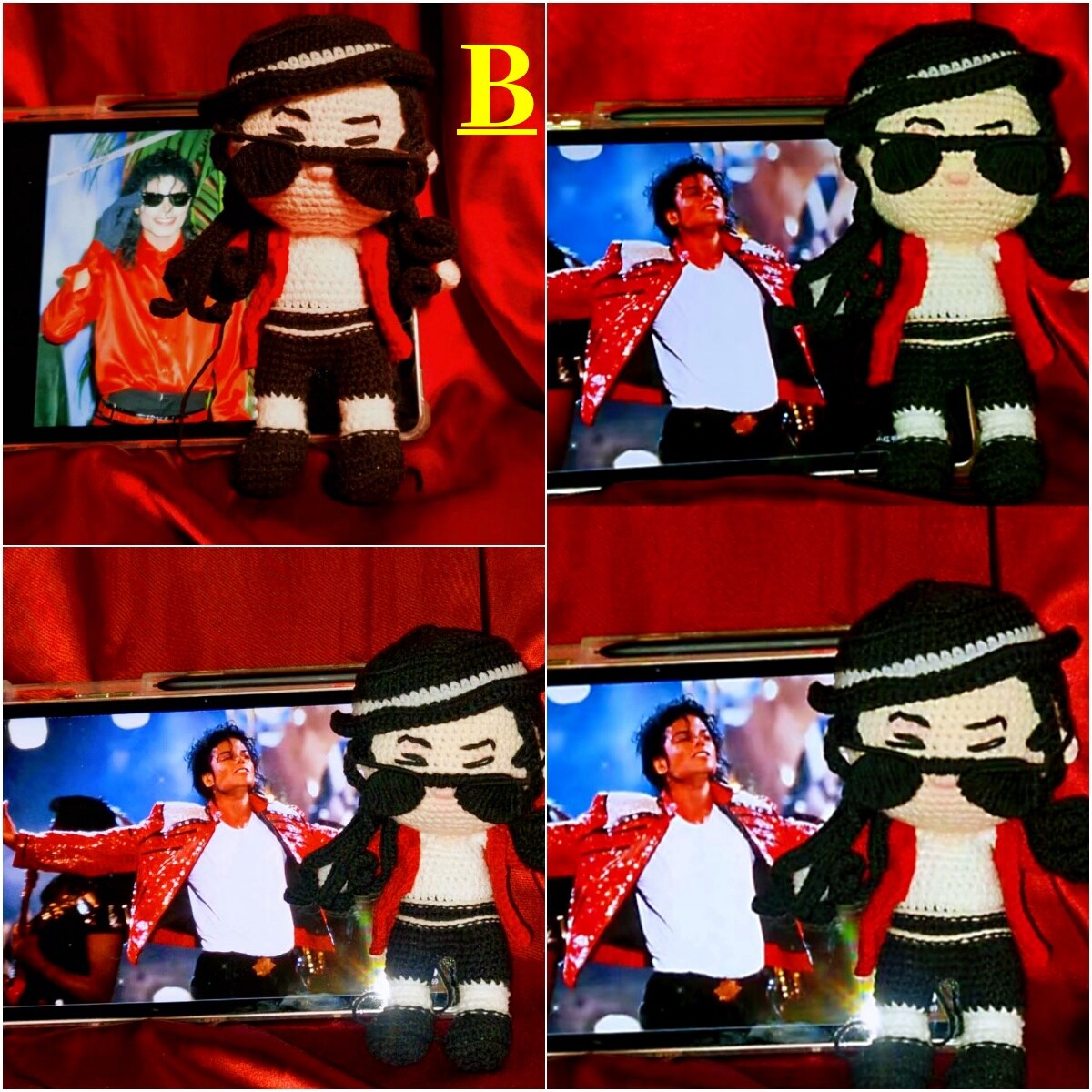 Handmade hot Crochet Michael Jackson dolls