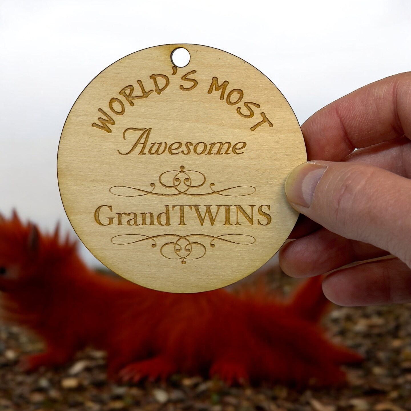 Ornament - World's most awesome GrandTwins - Raw Wood Ornament - World's most awesome GrandTwins - Raw Wood