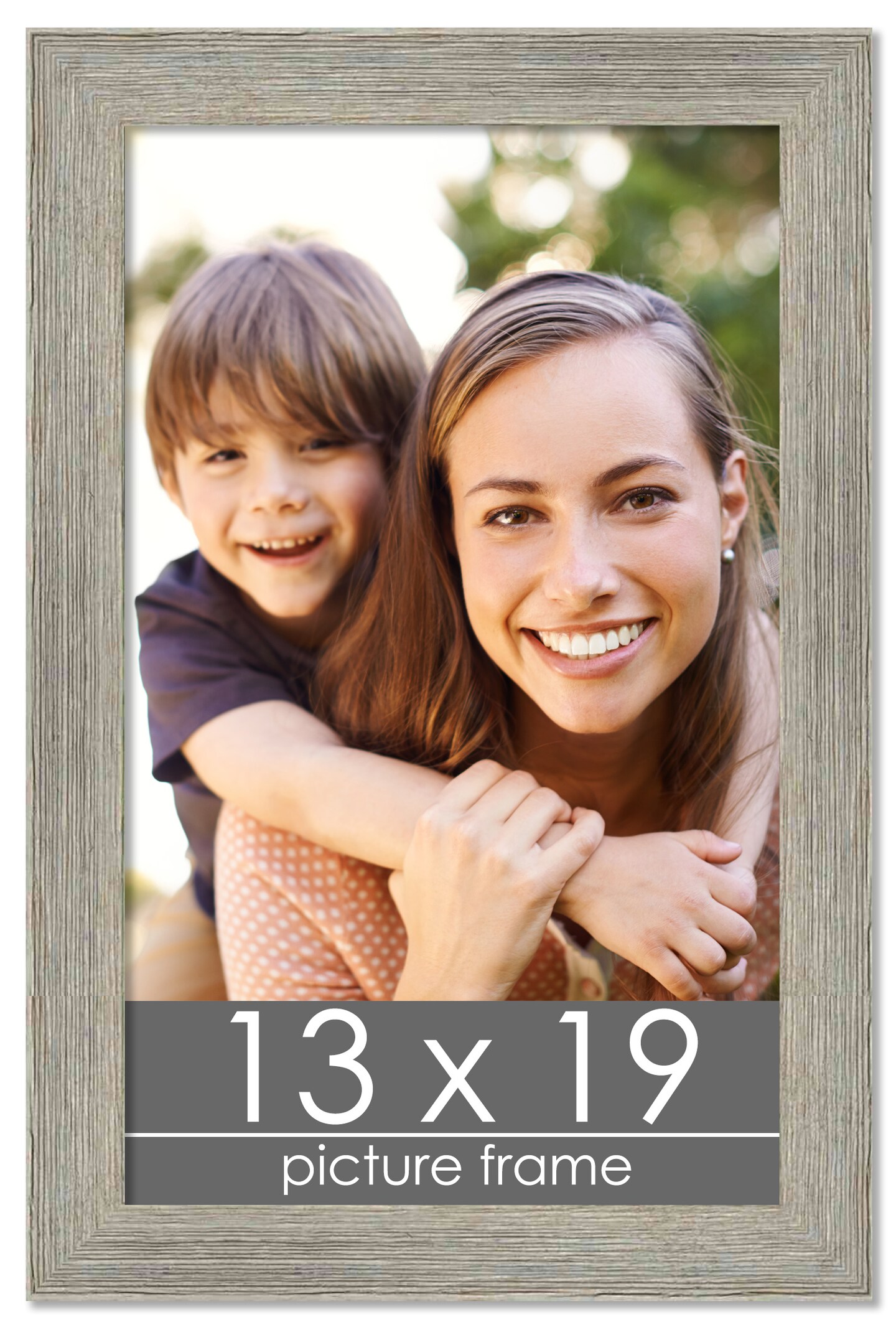 13x19 Wide Barnwood Picture Frame with UV-Resistant Acrylic &#x26; Acid Free Backing, Available in 6 Paint Finishes - Grey, Brown, White, and Black