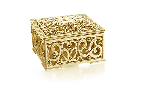 12 Pieces Candy Boxes Plastic Wedding Favor Boxes Candy Jars Candy Storage Boxes Gift Boxes for Wedding Baby Shower Christmas Birthday Party Decorating Ornament Container (Gold)