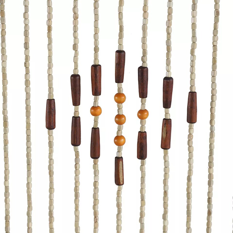 31-Line Wooden Bead String Door Curtain Balcony Bedroom Door Porch Drape Divider