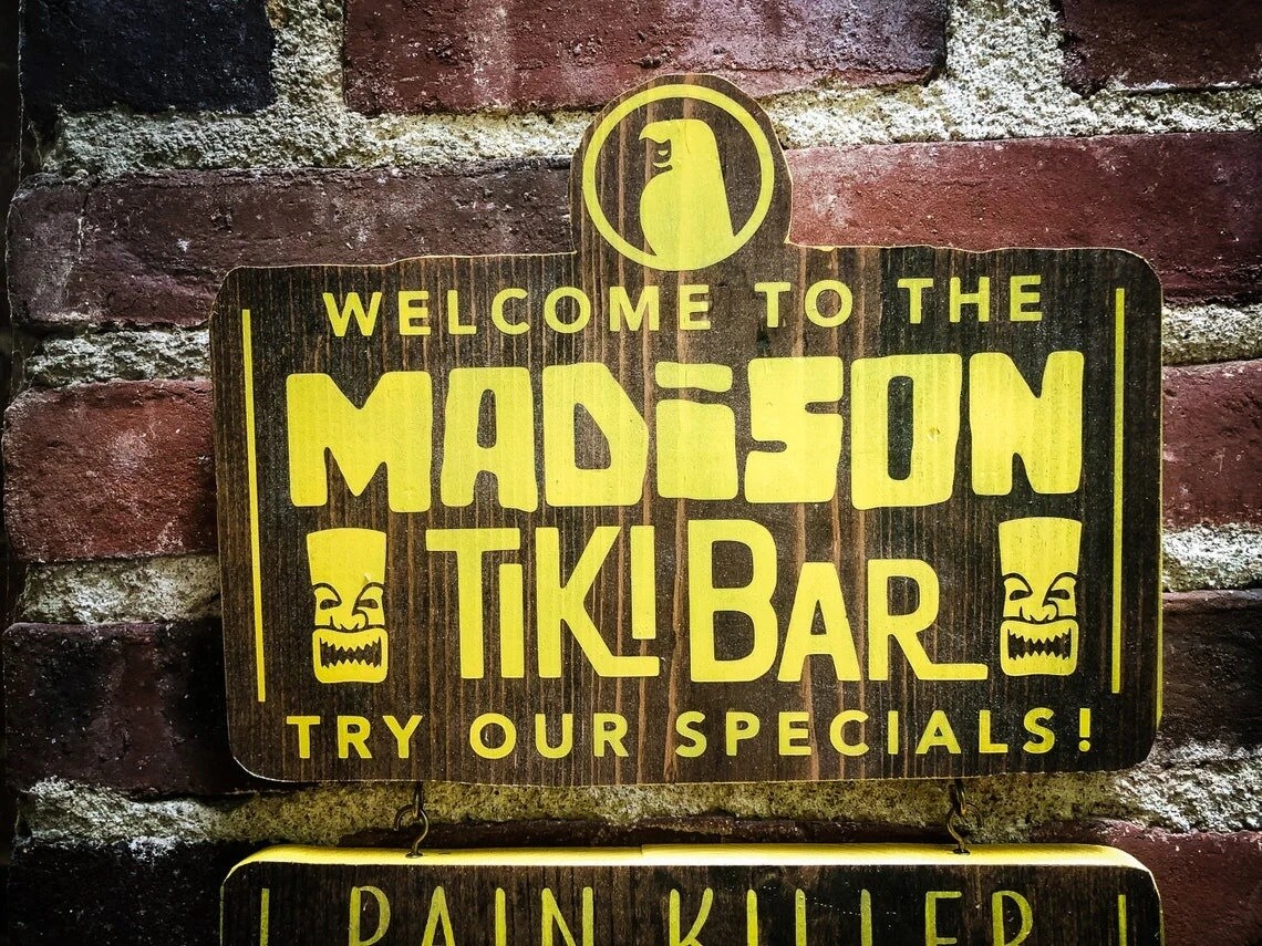 Custom Tiki Bar Menu, Solid Wood and Paint product 3