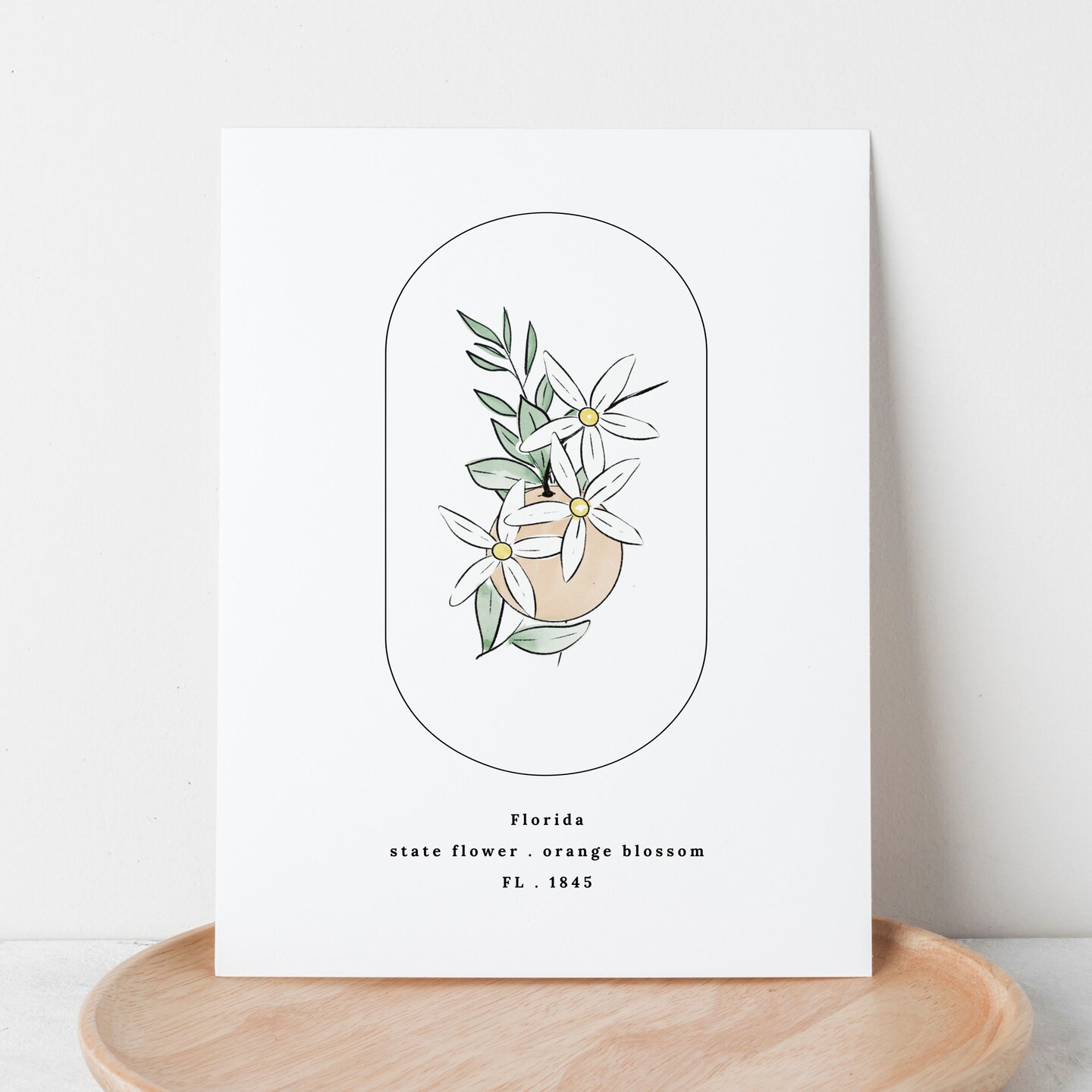 Florida State Flower Print | Unframed FL Orange Blossom USA State Illustrated Floral Art - image7