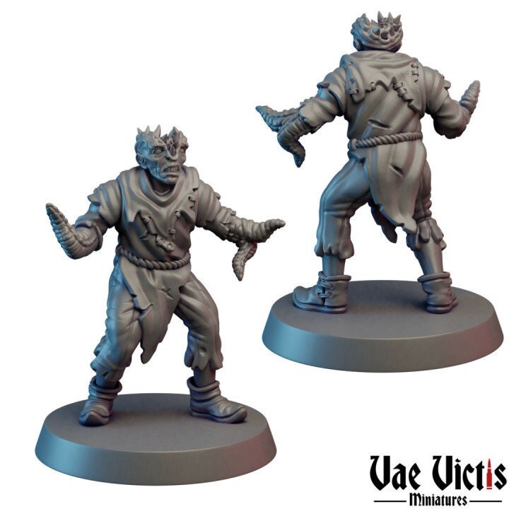 NPC Mutant Citizen Unclean | DnD Miniatures popular | Tabletop Gaming| Tabletop Miniature | Fantasy-War Games