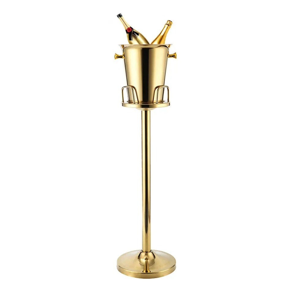 Champagne & Wine Bucket with Stand Stainless Steel Ice Bucket - Bar/Restaurant