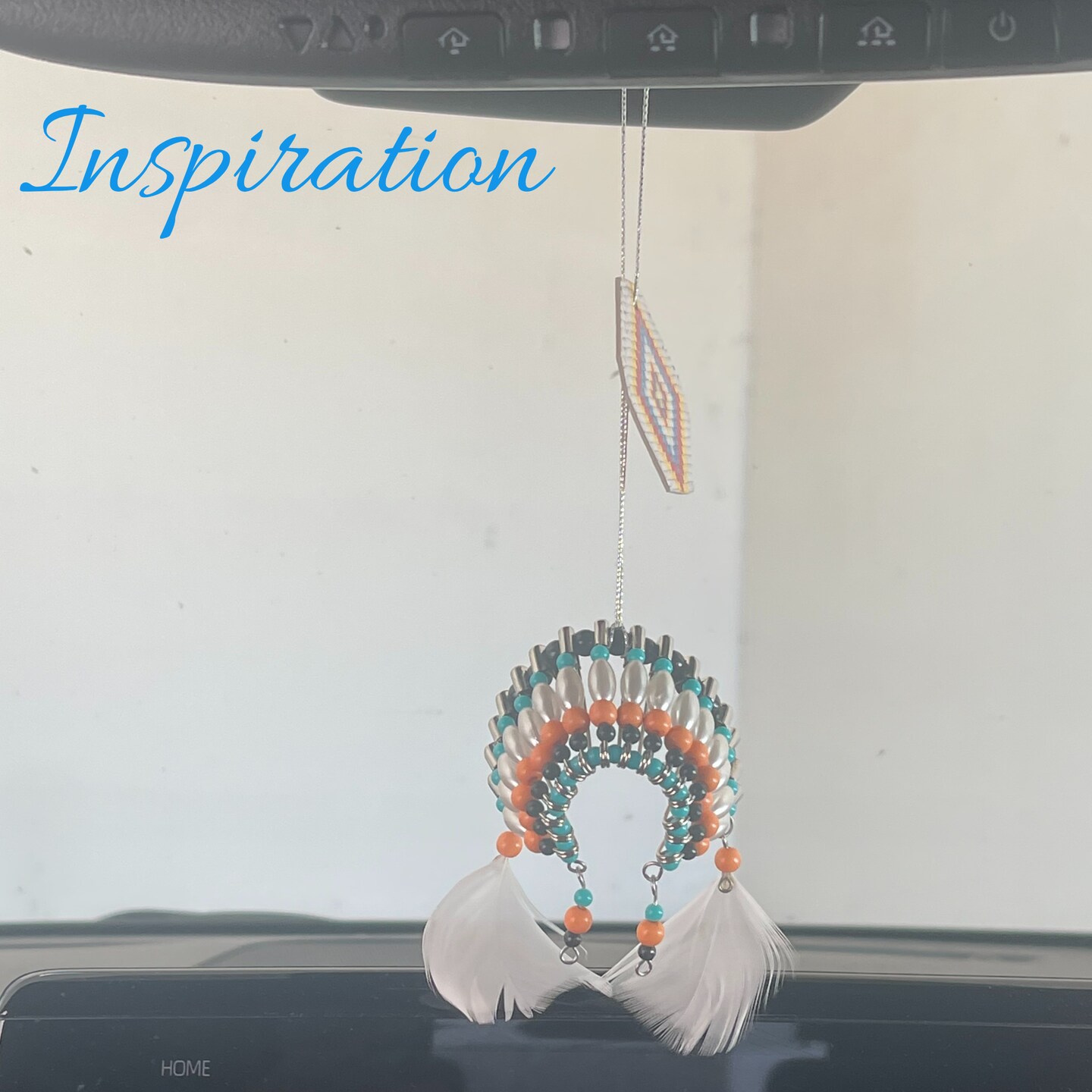 Head Dress For Car, Beaded Miniature Indian Hat Decor  display picture 3
