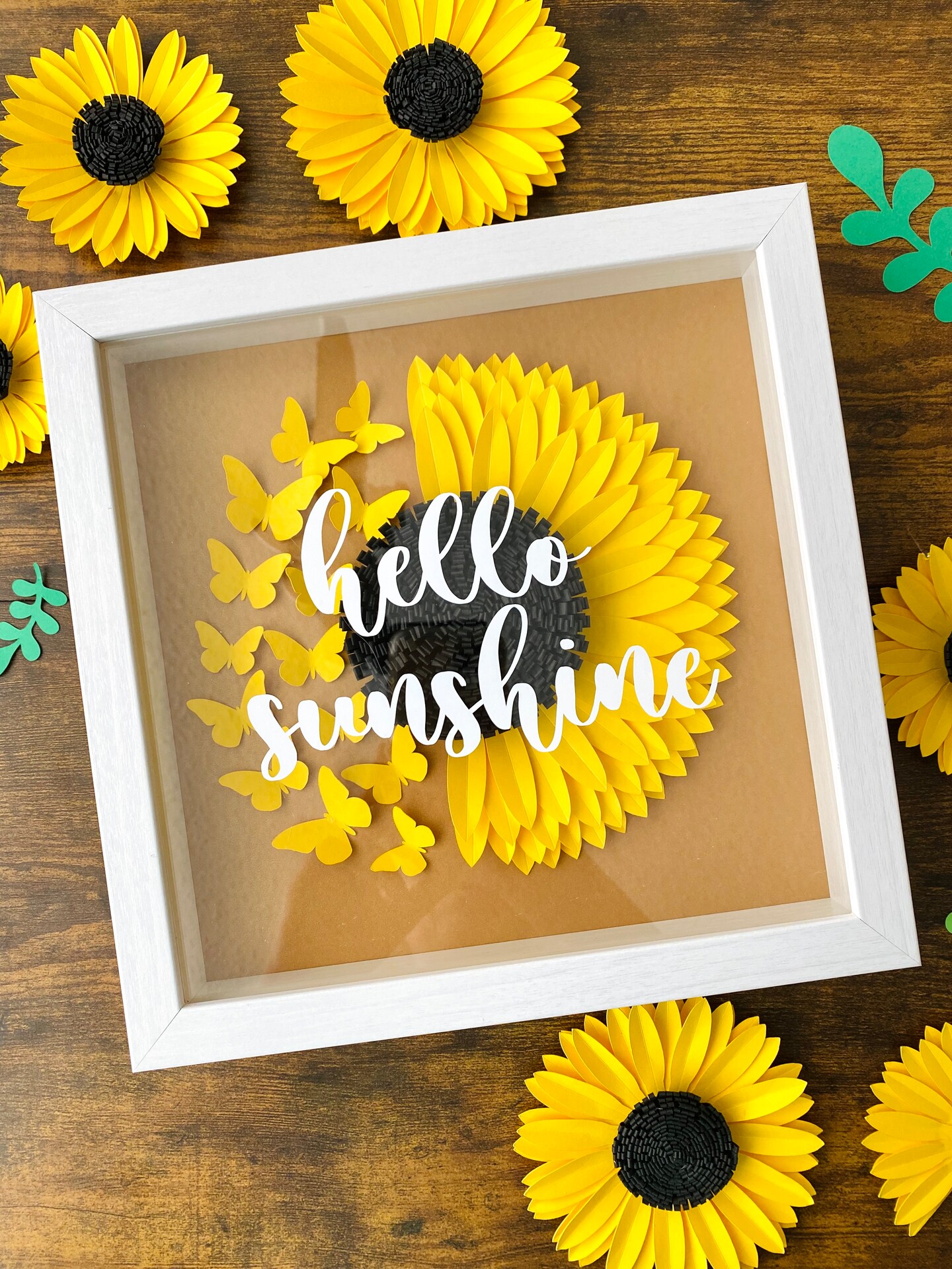 DIY Paper Flower Kit, Sunflower and Butterflies, Make your Own, Paper Flower Art, Arts and Crafts, Theme Party Decor, Crafts for Kids product 5