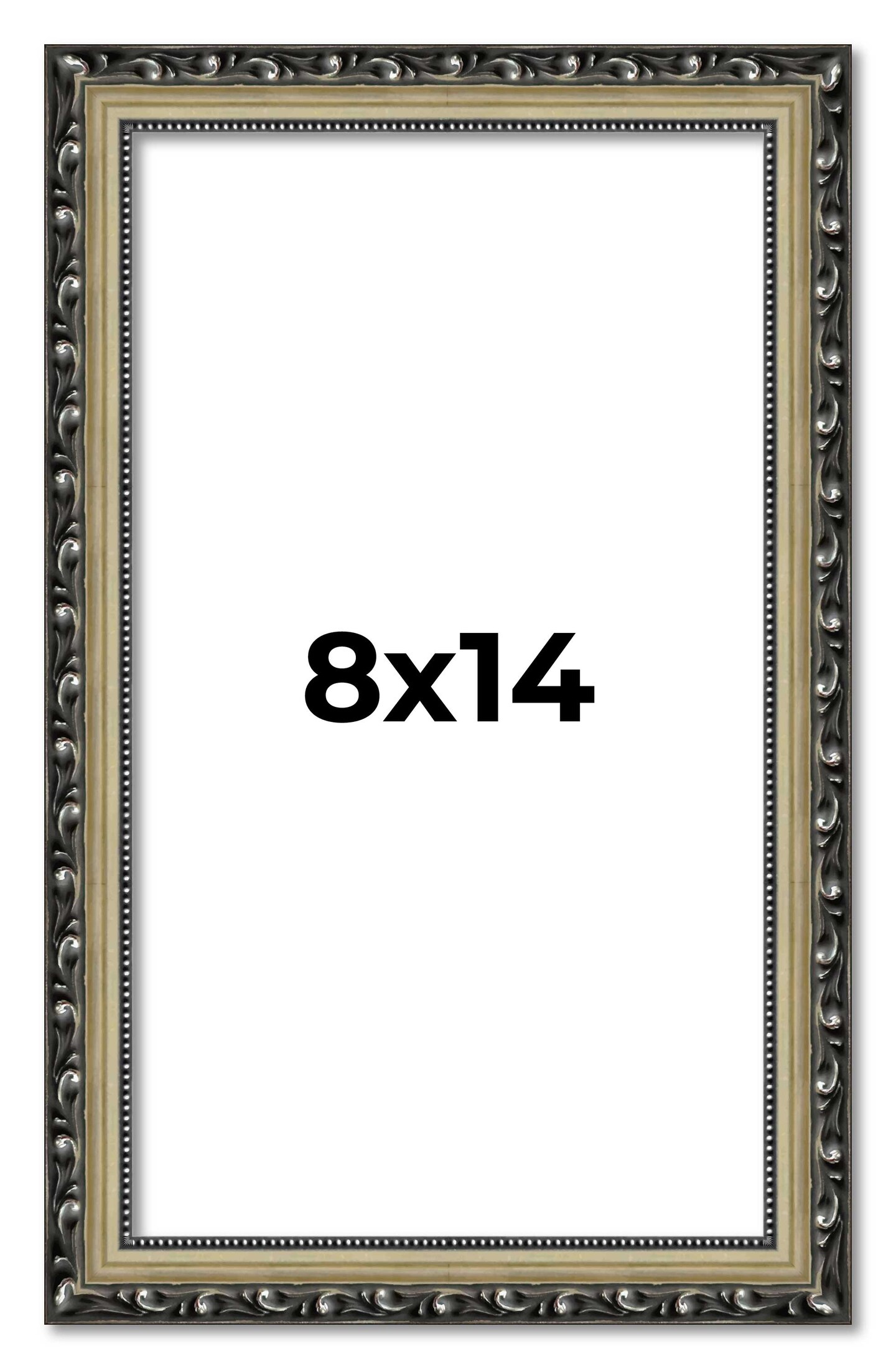 8x14 Museum-Quality Picture Frame with UV-Resistant Acrylic & Acid-Free Backing, Available in 4 Finishes - Gold, Silver, Bronze, and Black