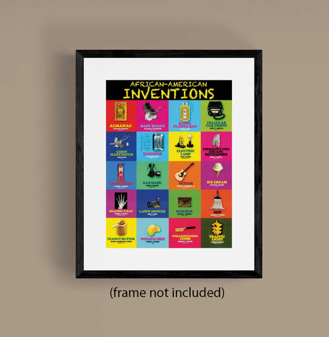 African American Inventors Poster (Color), 18&#x22;x24&#x22;, Unframed