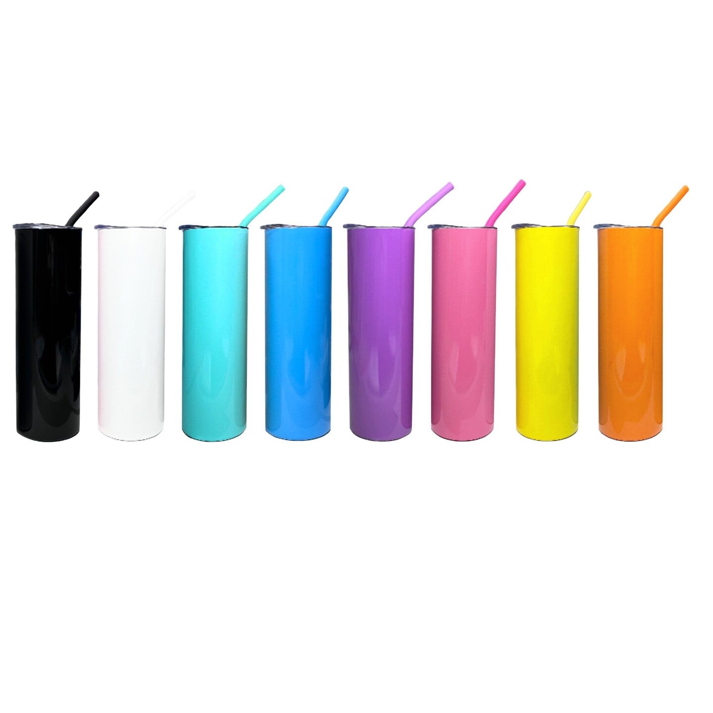 ProSub 20oz Epoxy &#x26; Engravable Stainless Steel Tumbler Multi Color - 8 Pack