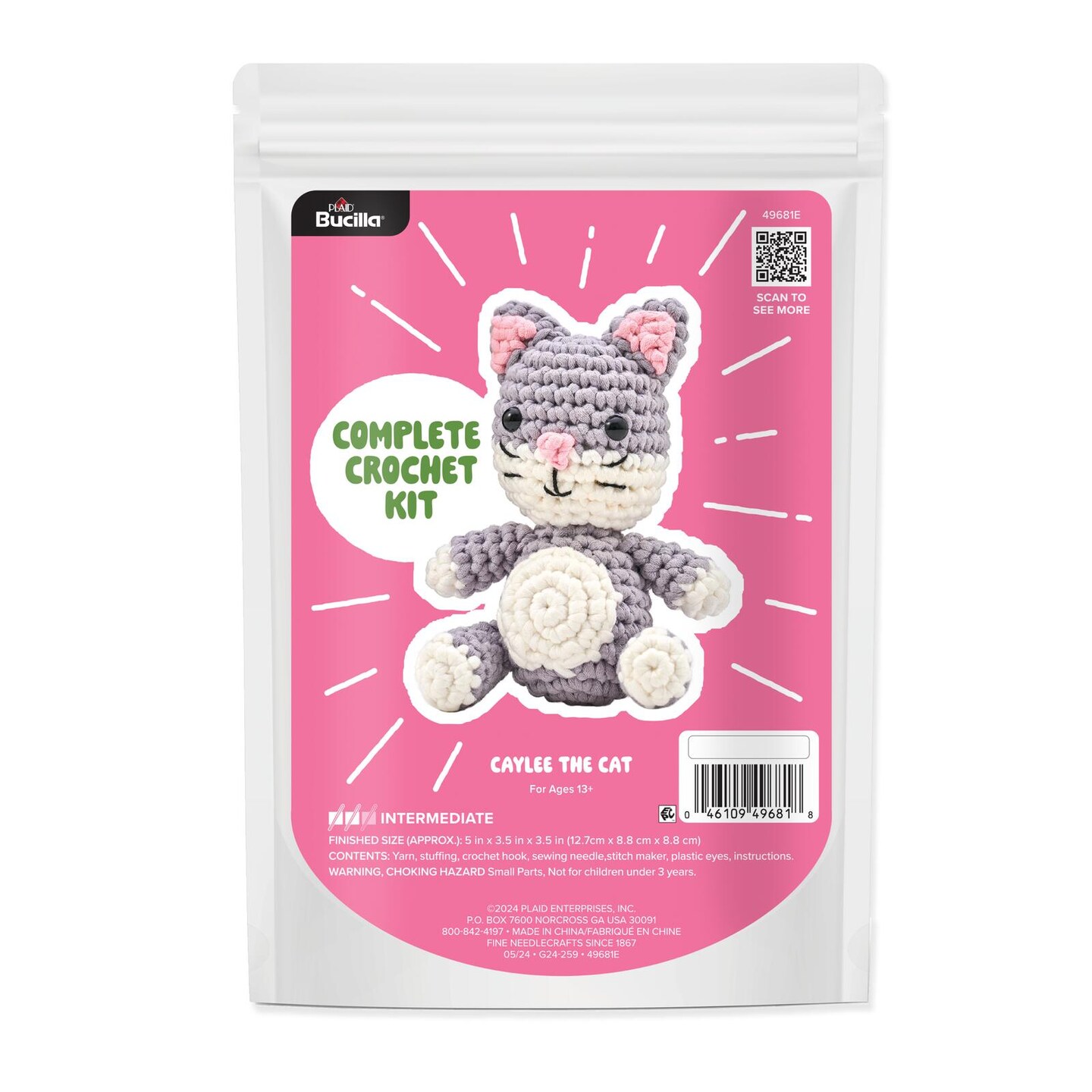 Bucilla Amigurumi Crochet Kit Caylee the Cat