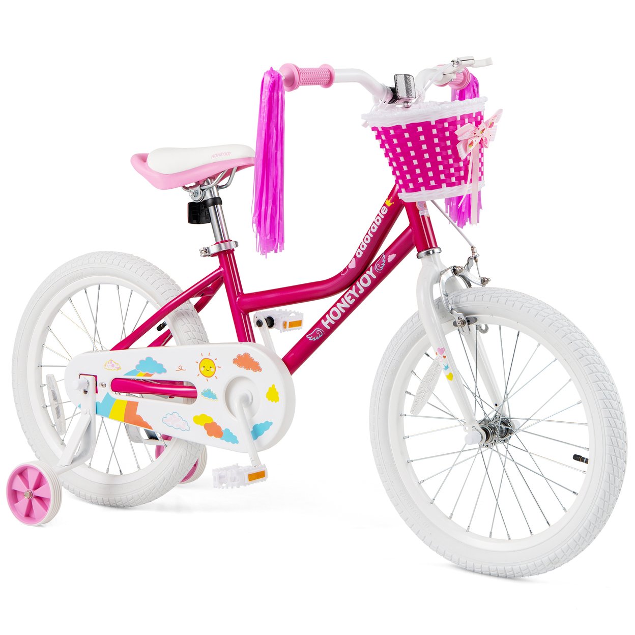 18 Inch Kids Bike Childrens Bicycle W/ Removable Training Wheels Adjustable Seat