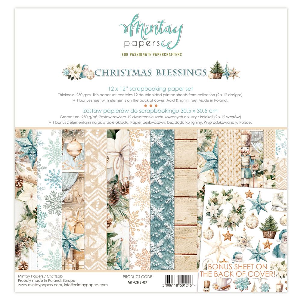 Mintay Christmas Blessings 12 x 12 Paper Set