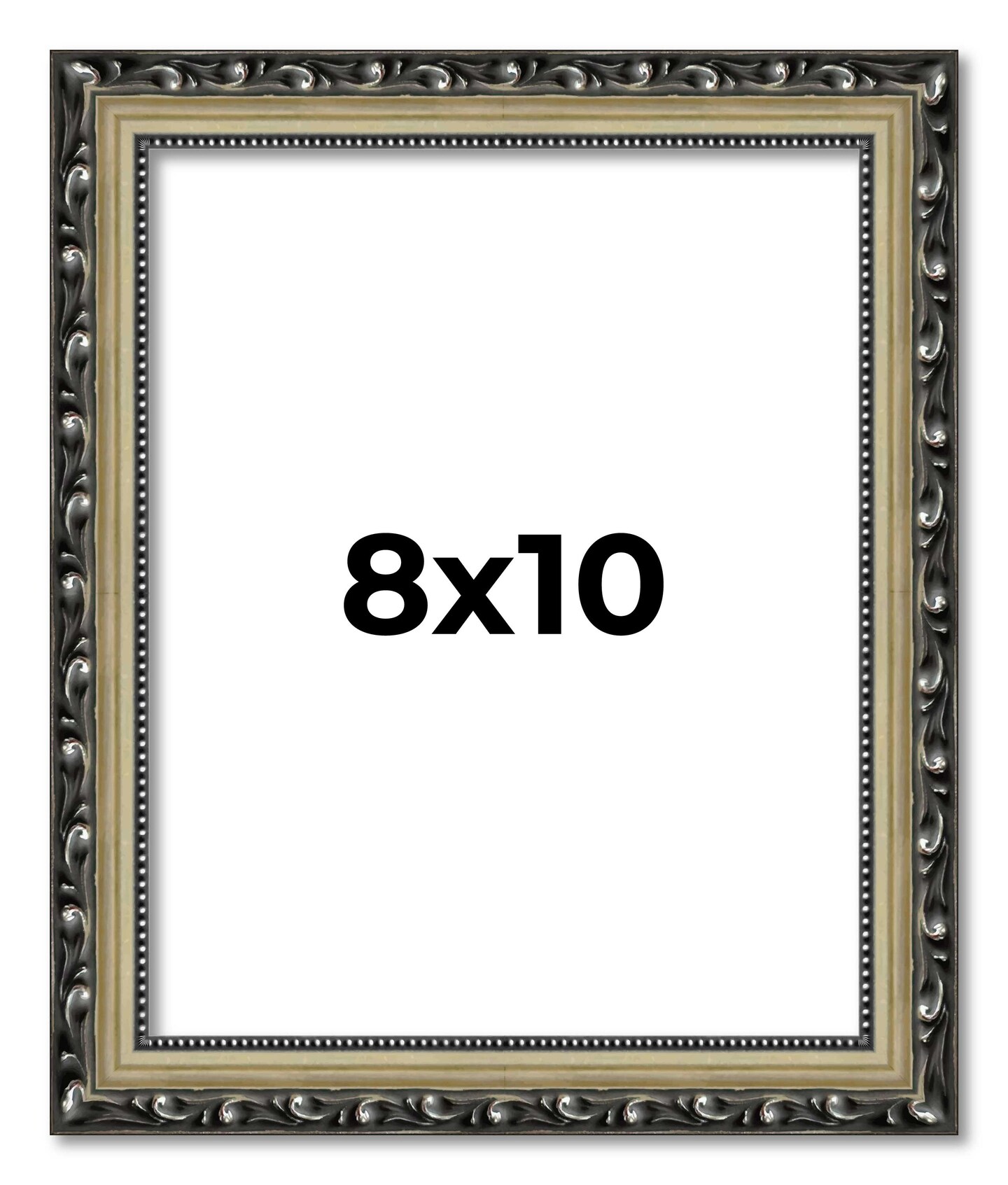 8x10 Museum-Quality Picture Frame with UV-Resistant Acrylic &#x26; Acid-Free Backing, Available in 4 Finishes - Gold, Silver, Bronze, and Black