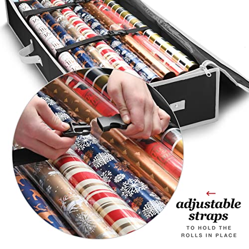 Christmas Wrapping Paper Storage Bag w Useful Pockets for Xmas Accessories Fits upto 24 Rolls Underbed Storage for Holiday Decorations Large Capacity Storage Box 1 Count Pack of 1 Michaels