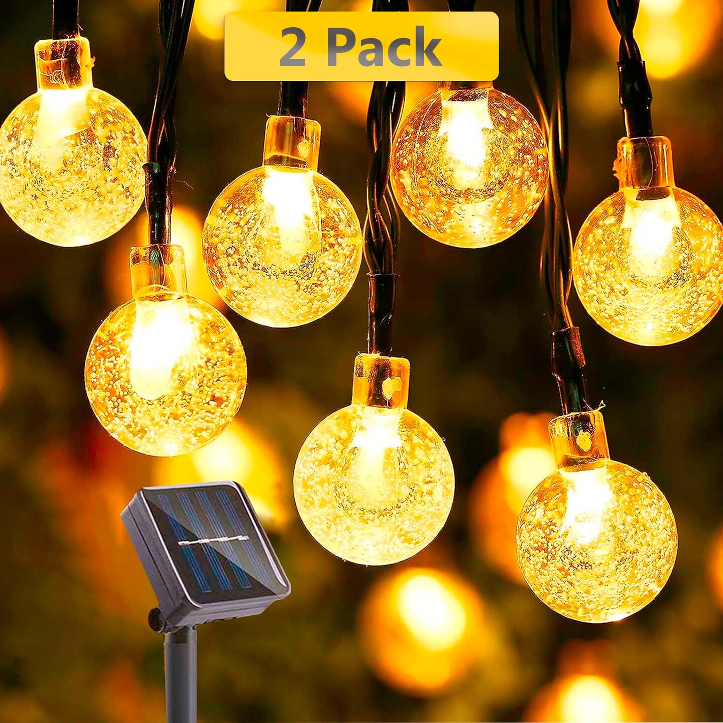 60 LED Solar Bubble String Lights