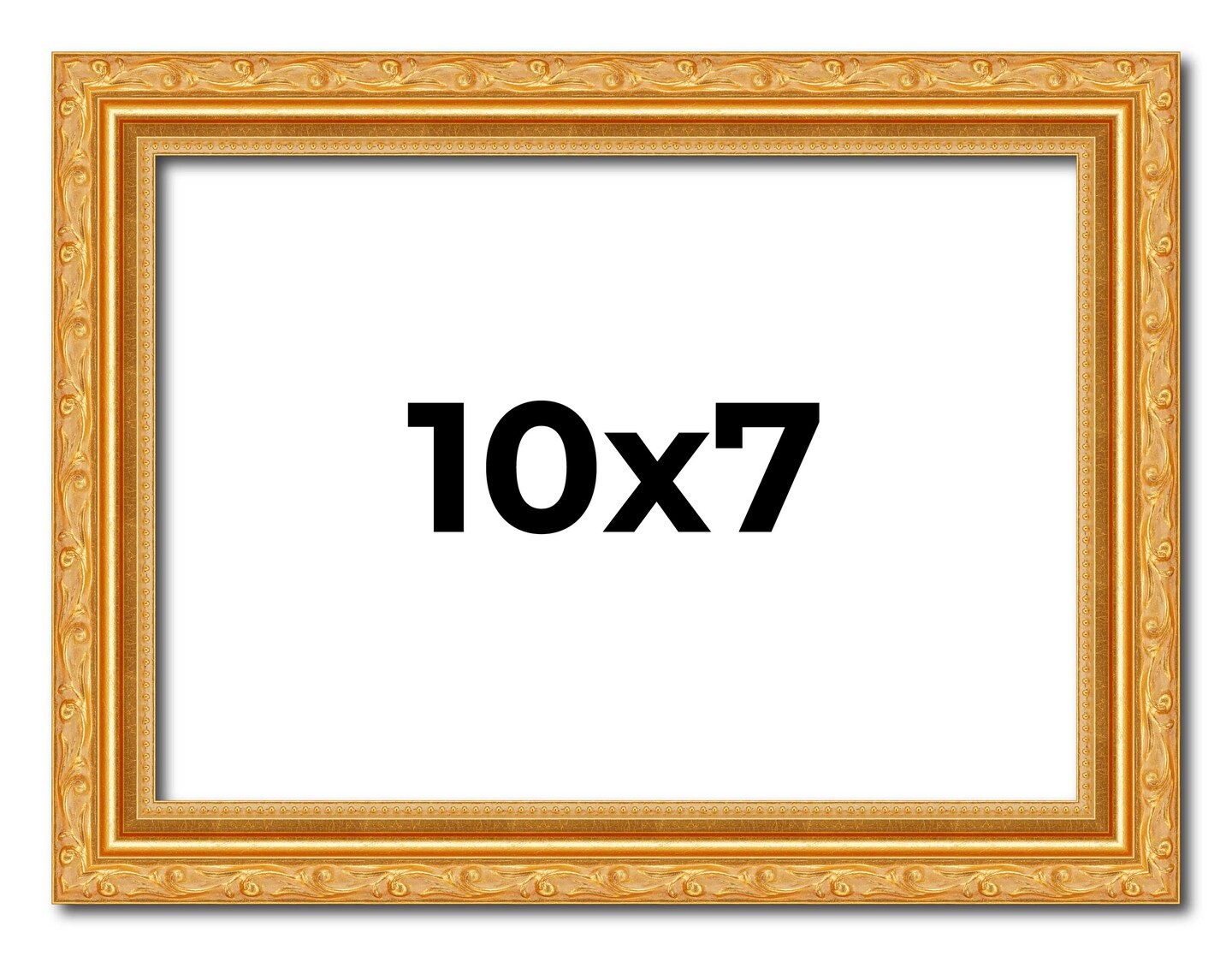 10x7 Solid Wood Antique Picture Frame with UV-Resistant Acrylic & Acid-Free Backing, Available in 4 Finishes: Bronze, Gold, Silver, and Gold with Black