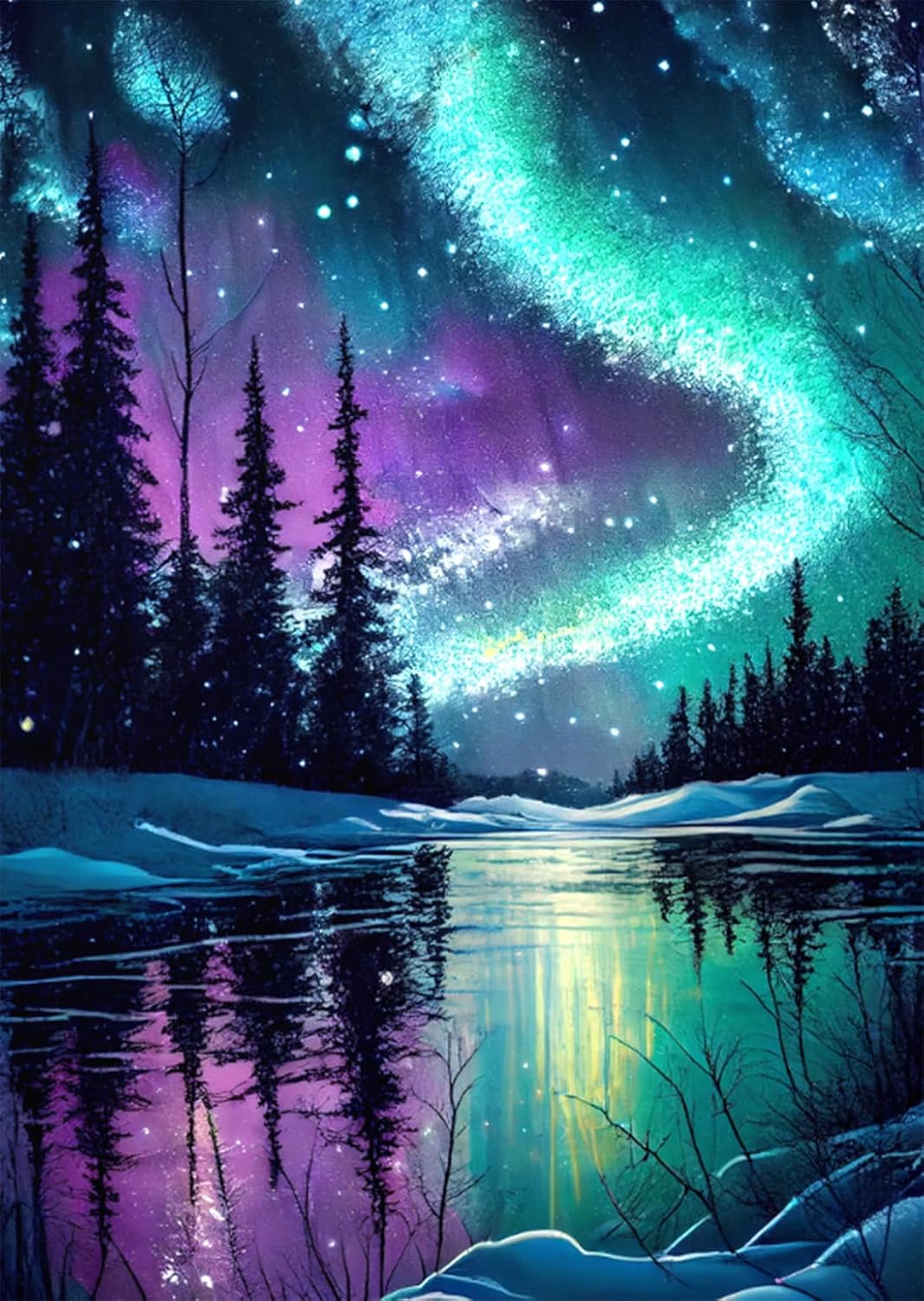 Aurora Landscape Diamond Art Kits for Adults