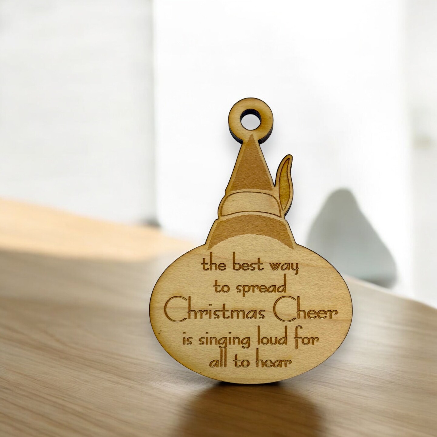 Ornament - Christmas Cheer - Raw Wood 2x3in Ornament - Christmas Cheer - Raw Wood 2x3in