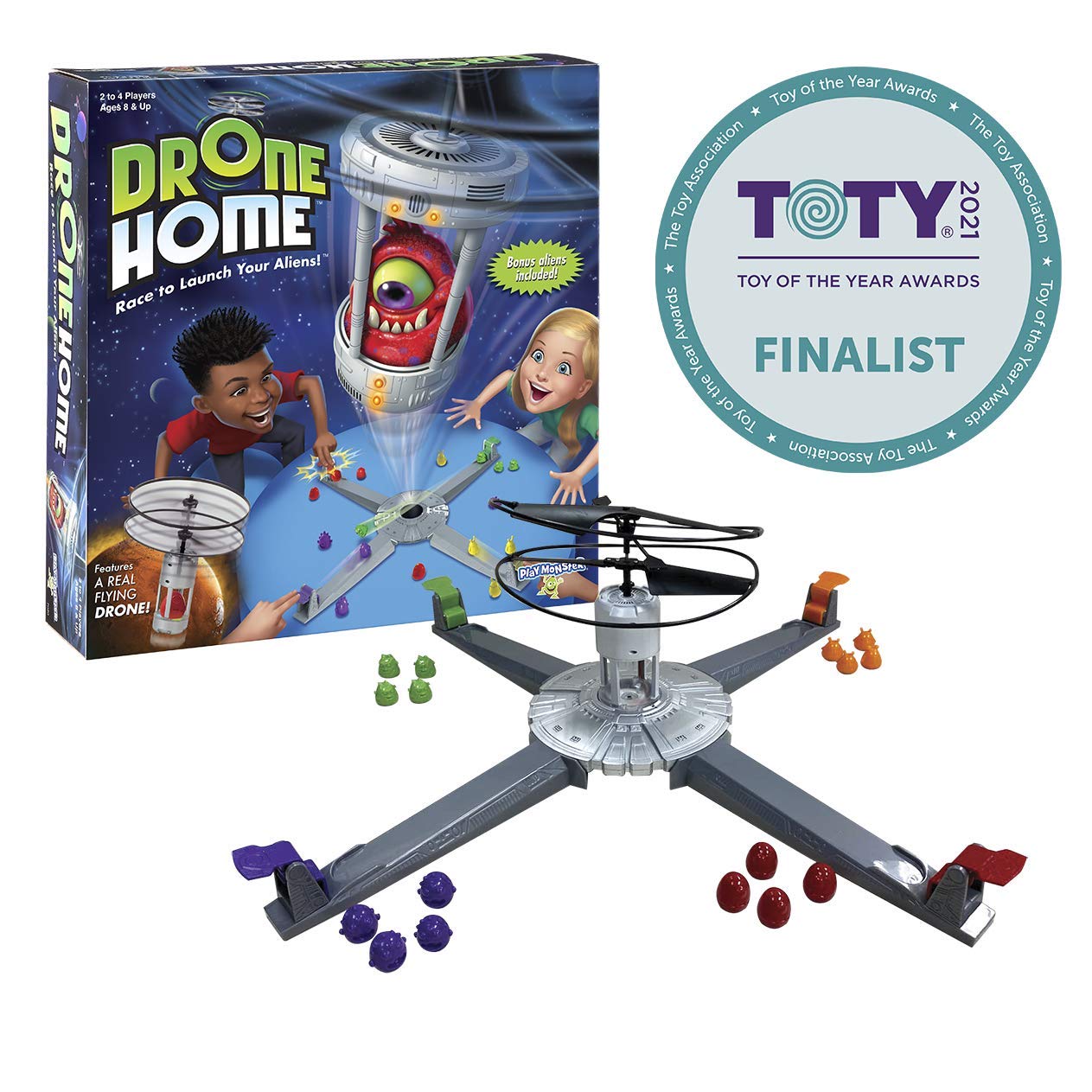First Ever Game With a Real, Flying Drone -- Great, Family Fun! -- For 2-4 Players -- Ages 8+