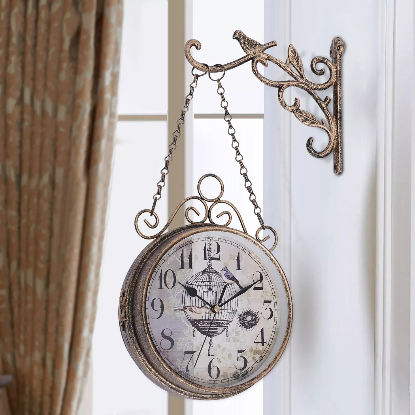 Gentral Station Retro Wall Clock Hanging Clock Garden Room Decoration Clock