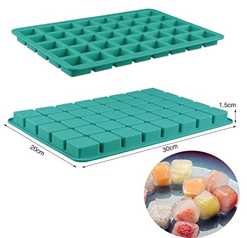 2 Pieces 40-Cavity Square Caramel Candy Silicone Molds,Chocolate Forf Truffles, Fat Bombs Keto Snacks, Whiskey Ice Cube Tray,Grid Fondant Mould,Hard Candy Pralines Gummy Jelly Mold