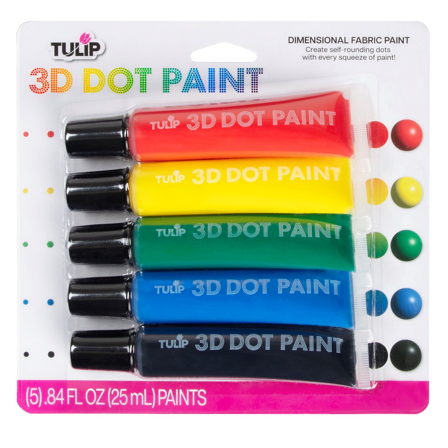 Tulip 3D Dot Paint Rainbow 5 Pack