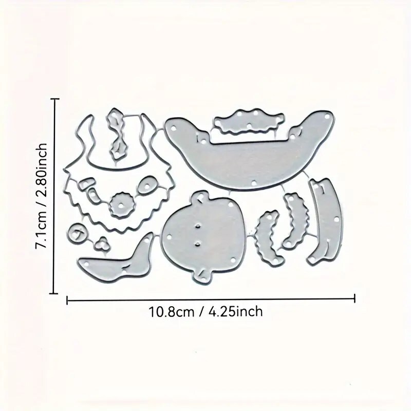 Designer Metal Christmas Santa Cutting Dies Set-14 Pieces