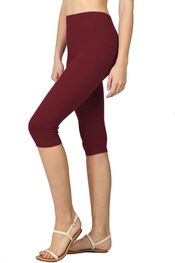 Womens Cotton Capri Leggings - image16