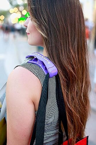 2 Pack, Black - As seen on Shark Tank, Soft Cushion Grip, Hands Free Grocery Bag Carrier, Plastic Bag Holder, Haul Sports Gear, Click and Carry with Ease