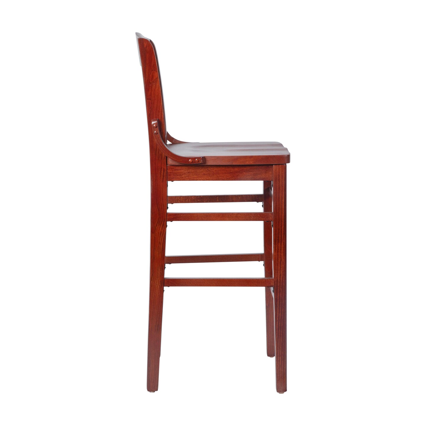 Emma and Oliver School House Back Wooden Restaurant Dining Barstool
