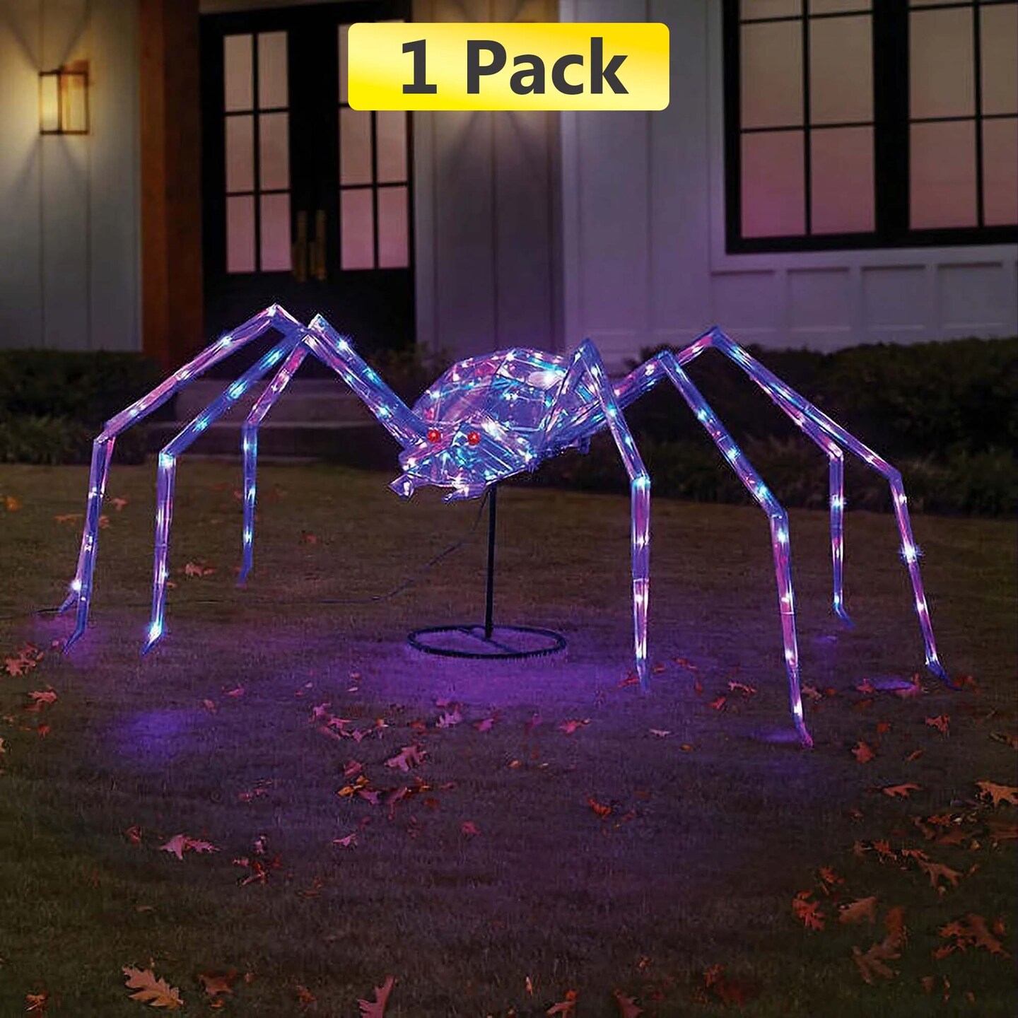 Halloween Themed Pre Lit Prismatic Spider for Festive Nights