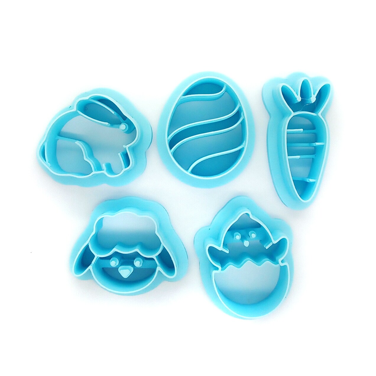 Easter Clay Cutter Bundle, 5 pcs, Egg Carrot Lamb & Bunny, Adorabilities