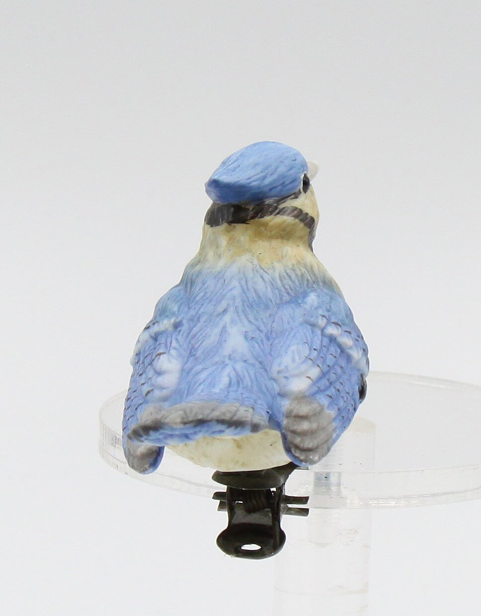 Ceramic Birdhouse Decor Bluejay Clip-On (Clip attached), Garden Decor, Bird Watcher Gift