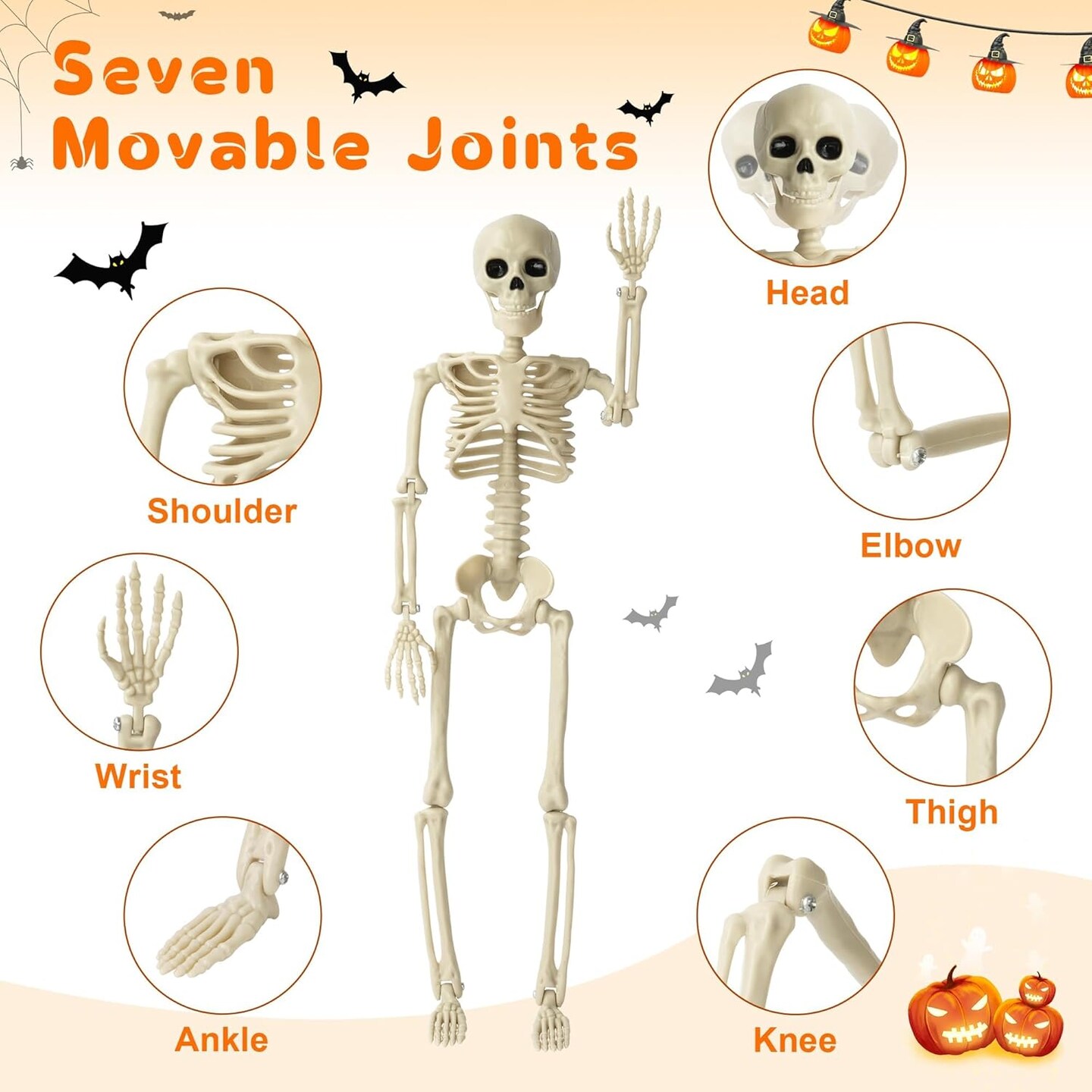 2 Pack Halloween Skeleton Decorations
